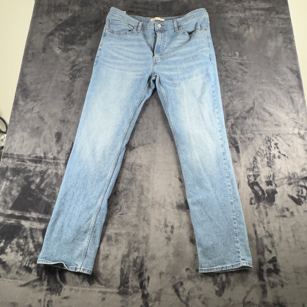 Levi‎ Strauss Signature Slim Jeans Mens 38x29 Light Wash Gold Label Denim